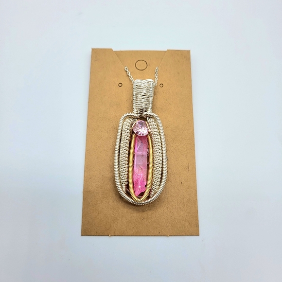 Handmade wire wrap necklace - Picture 2 of 3